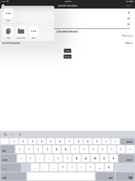 Screenshot #6 pour Asphalt Calculator One