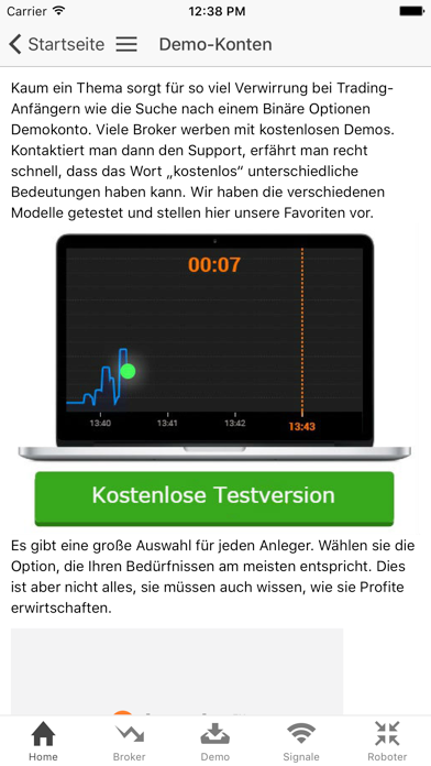 Screenshot #3 pour Binäre Optionen Broker & Strategie