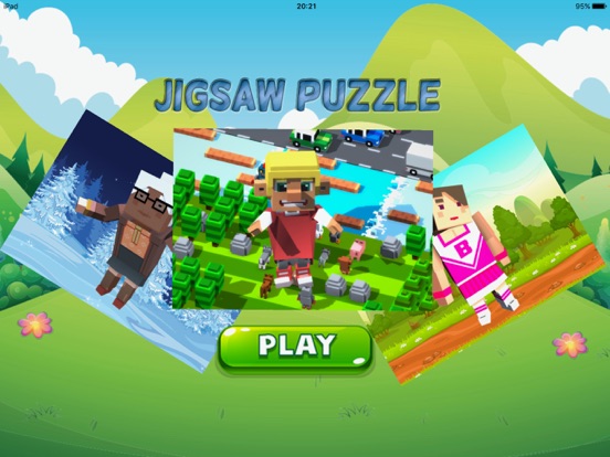 cartoon jigsaw puzzle learning game for kid 4 year iPad screenshot