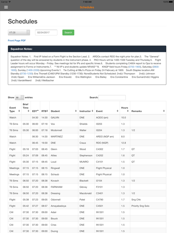 Flight Scheds iPad screenshot 5 - Education app