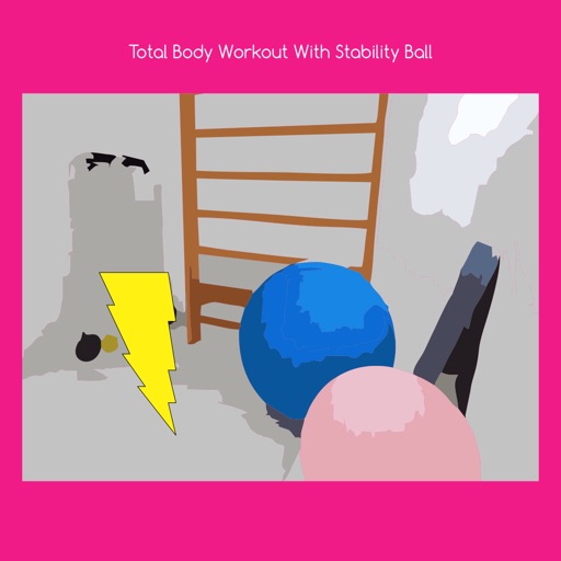 Total body workout with stability ball icon