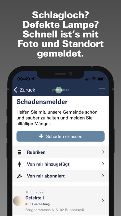 Gemeinde.ch Screenshot
