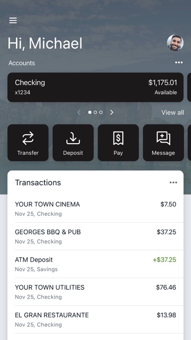 Pioneer Bank & Trust Screenshot