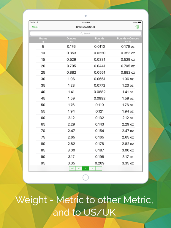 Screenshot #5 pour Cooking Converter - Weights, Volumes, Temperatures