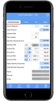 loan calc-lite iphone screenshot 2
