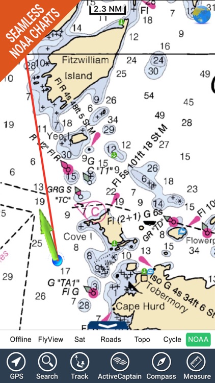 Michigan lakes map GPS fishing charts Navigator