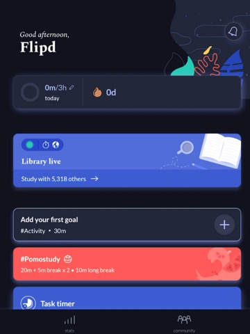 Flipd: focus & study timerのおすすめ画像1