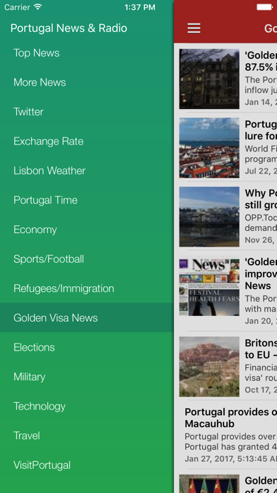 Portugal News English Today & Portuguese Radio Screenshot