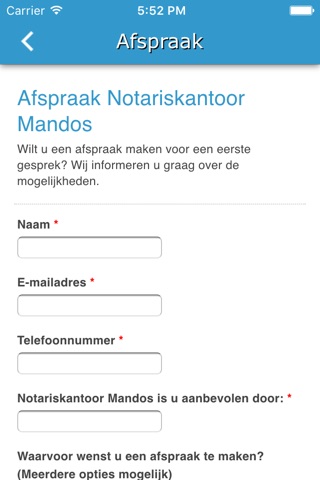 Notariskantoor Mandos screenshot 3