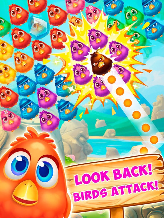 Screenshot #1 for Bubble Birds 4: Match 3 Puzzle Shooter Game