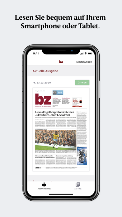 bz Zeitung aus Basel - E-Paper Screenshot