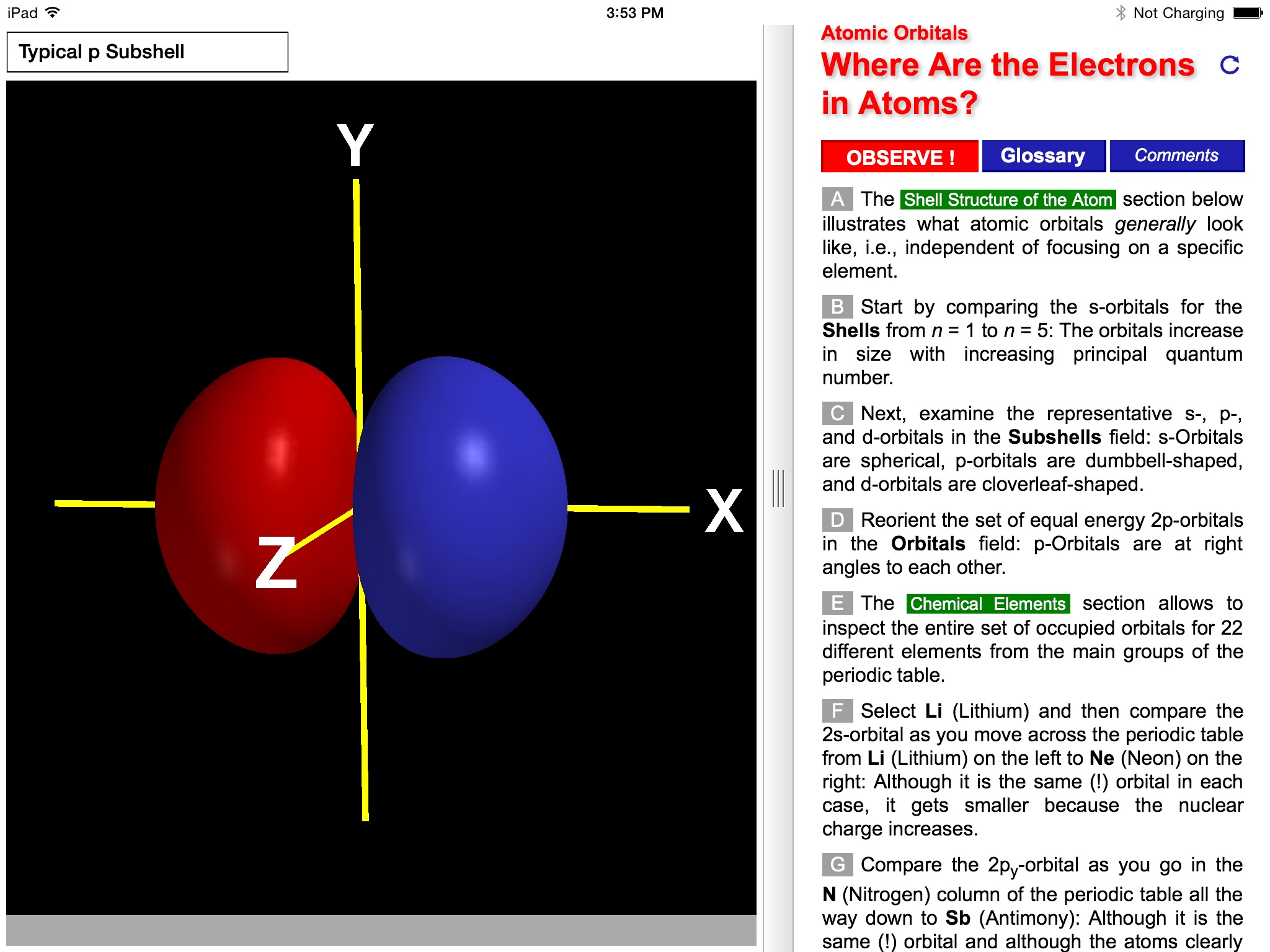 ODYSSEY Atomic Orbitals screenshot 3