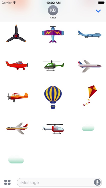 Animated Airplane Stickers