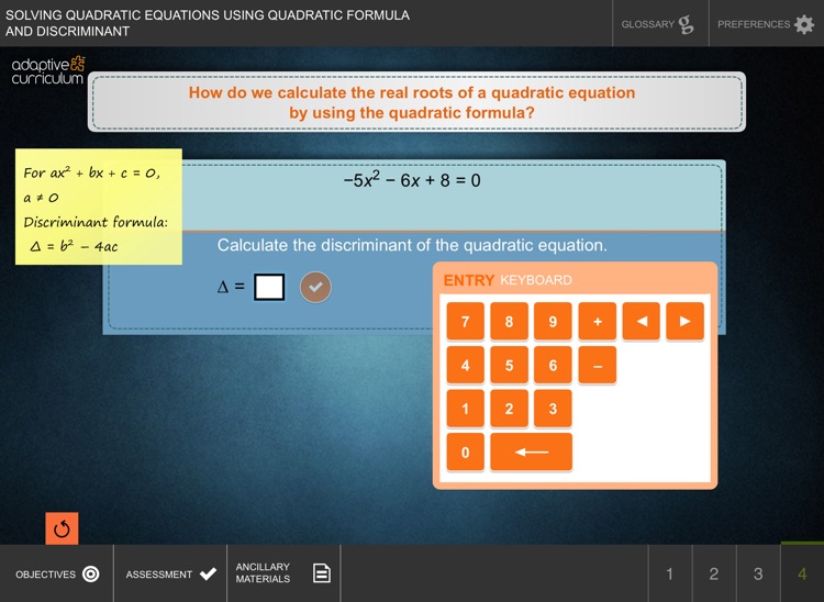 Solve Quad Eq's w Quad Formula