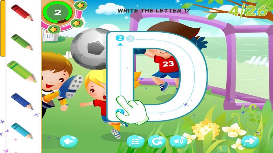 #4. ABC Tracing Alphabet Learning Game for Kids (iOS) 由: Artit Wattanapurg