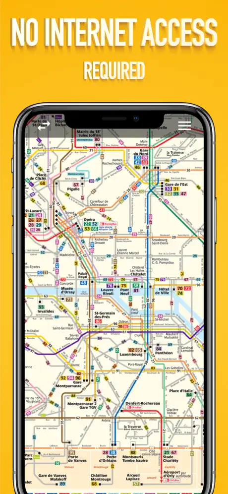 Paris Metro Map.