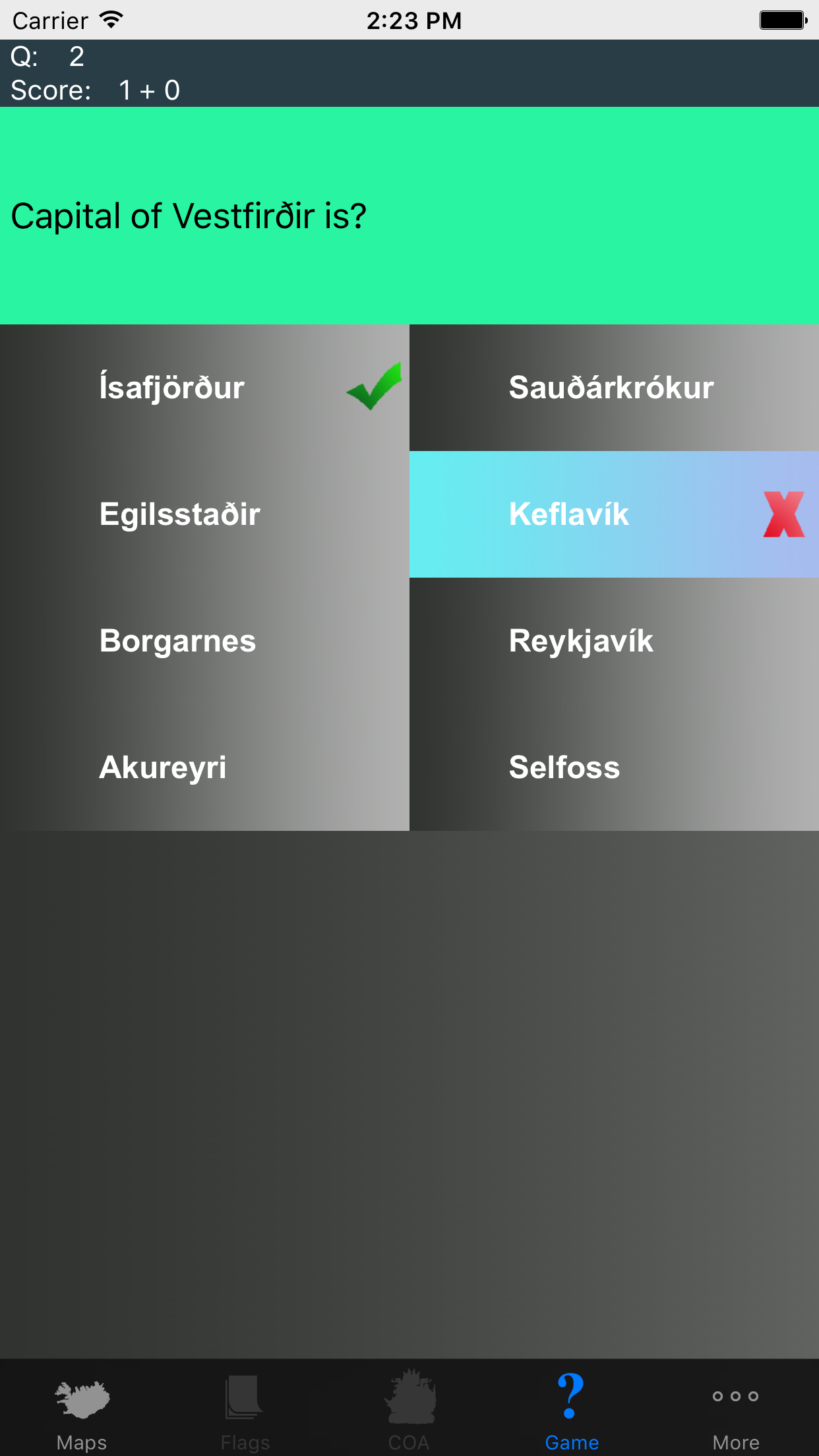 Iceland Region Maps and Capitals screenshot 3