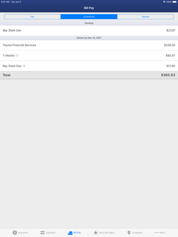 Central CU iPad screenshot 6 - Finance app