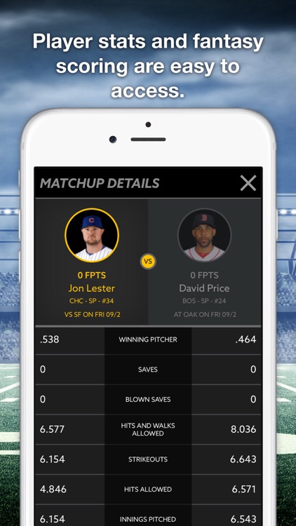 HotRoster Daily Fantasy Match-ups screenshot-3