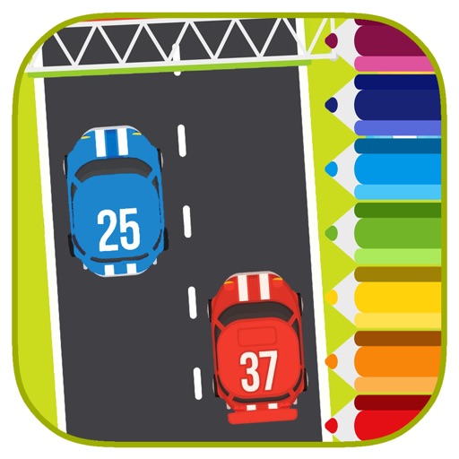 Draw Race Car For Coloring Book Games Edition iOS App