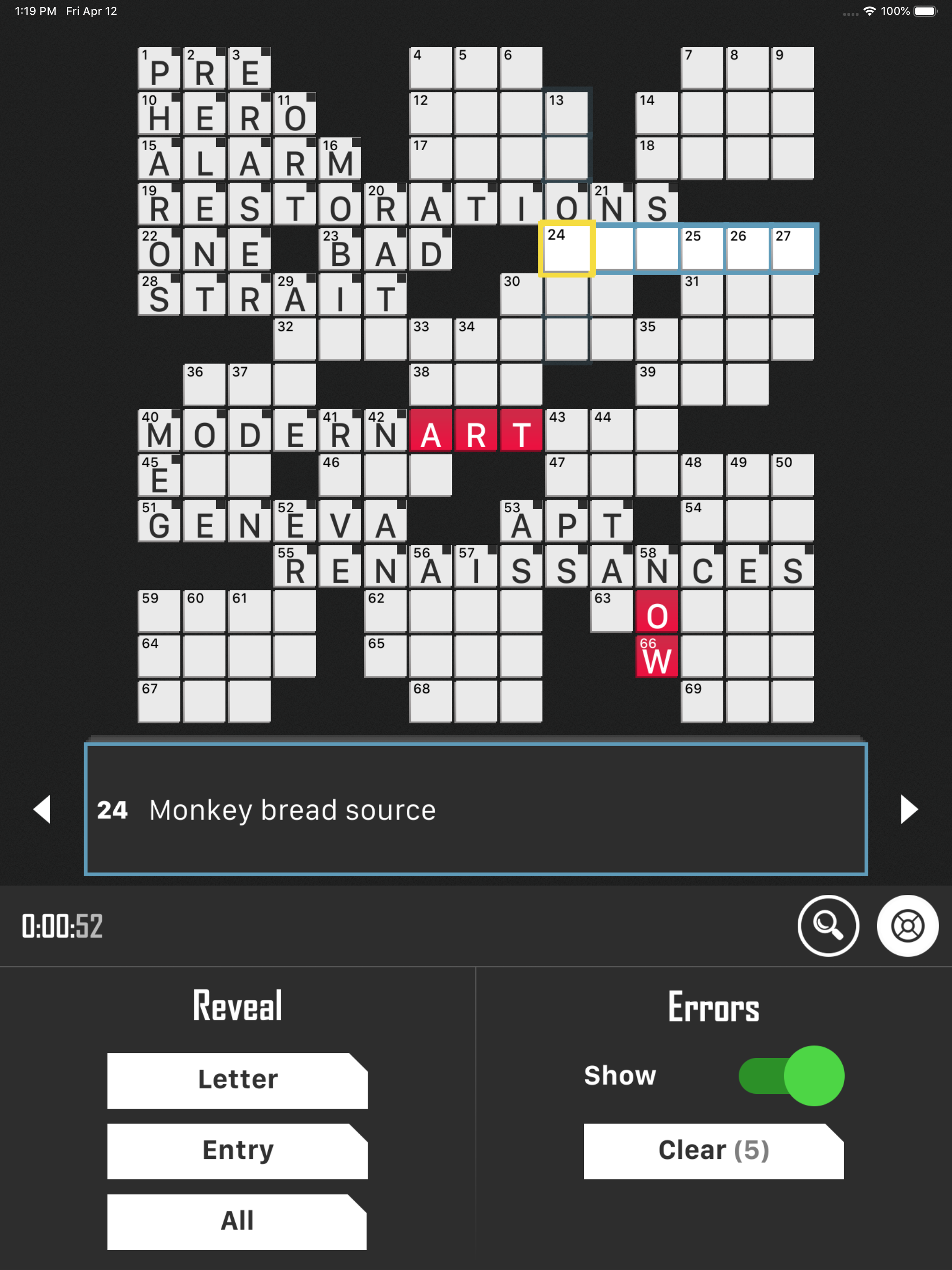 Crossword Puzzle Redstone screenshot 18