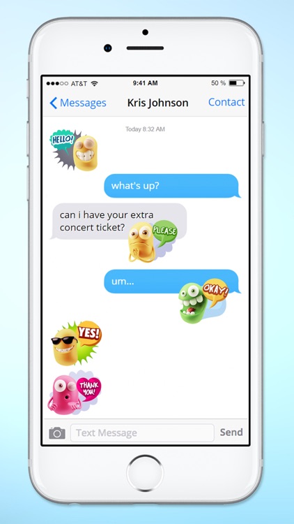 Silly 3D Monster Emojis With Words Sticker Pack