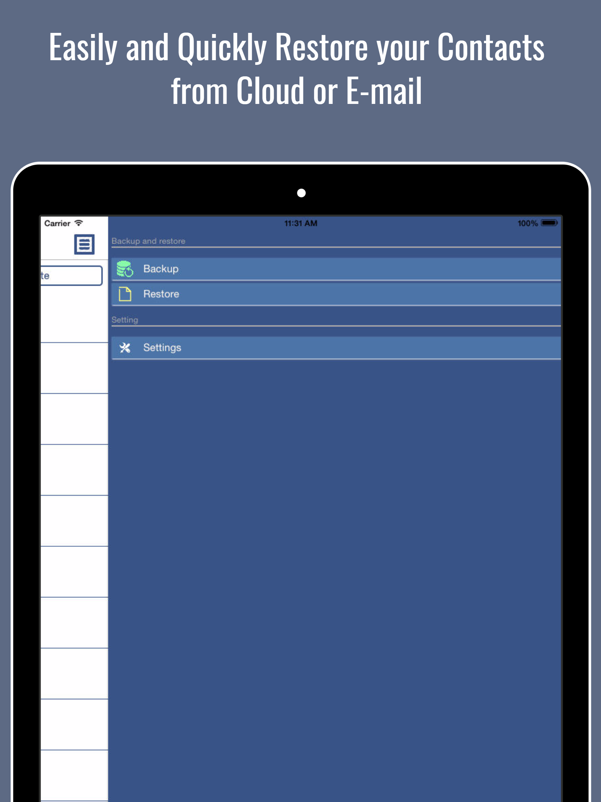 vCard Contacts Backup - Copy & Export Address Book