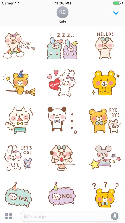 Sweeties Cute Pets Collection English Sticker