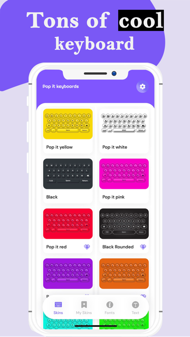 Screenshot #2 pour Pop It Fidget Keyboard & Fonts
