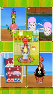 dino bath & dress up- potty training game for kids iphone screenshot 1