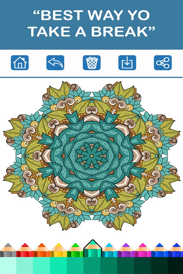 Adult Coloring Book - Free Mandala Color Therapy & screenshot 3
