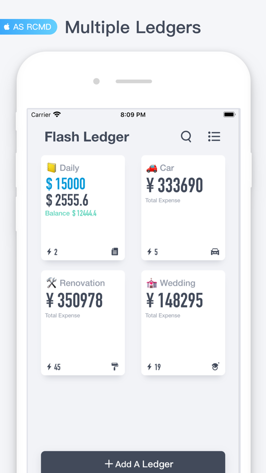 #1. Flash Ledger - Expense Tracker (iOS) Tekijänä: 重赞 韩