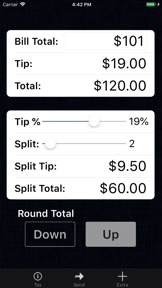 Tip Calculator % Pro screenshot