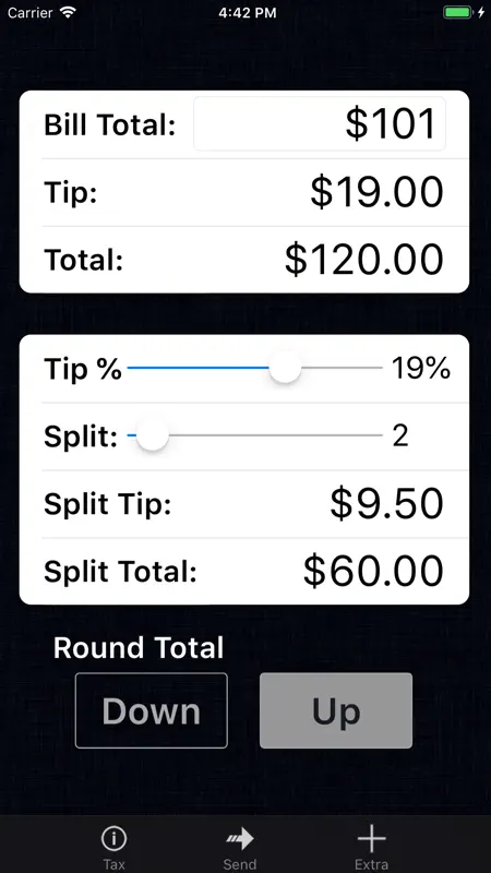 Tip Calculator % Pro screenshot 2 of 4