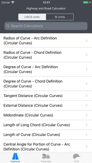 Highways & Roadwork Calculator screenshot 1