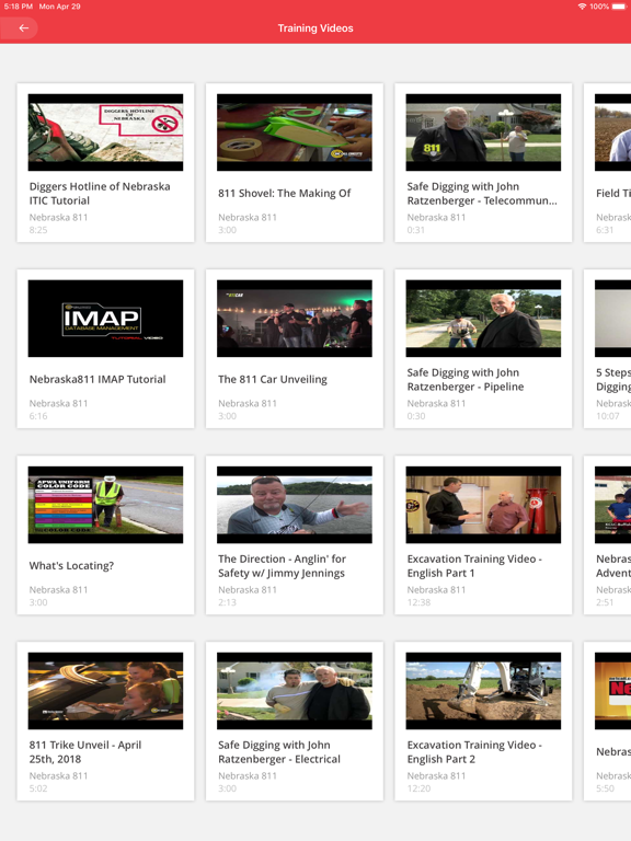 Nebraska 811 iPad screenshot 4 - Utilities app