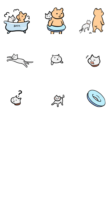 毎日くま＆ねこステッカーのおすすめ画像4