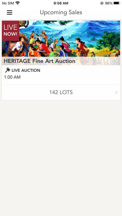 MASTERPIECE Auction Screenshot