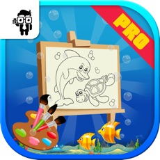 Activities of Fish Kids Coloring Book Pro