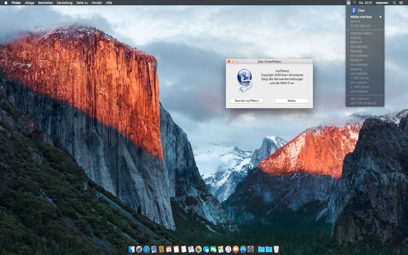 Screenshot #1 pour myIPMenu