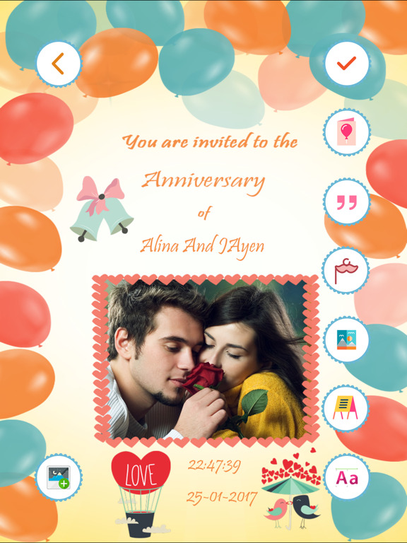 Screenshot #6 pour Anniversary Invitation Card Maker