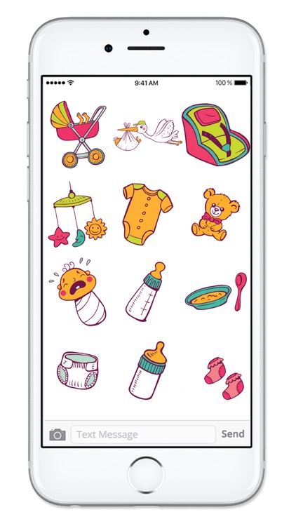 Baby Stuff Icons New Mom Sticker Pack