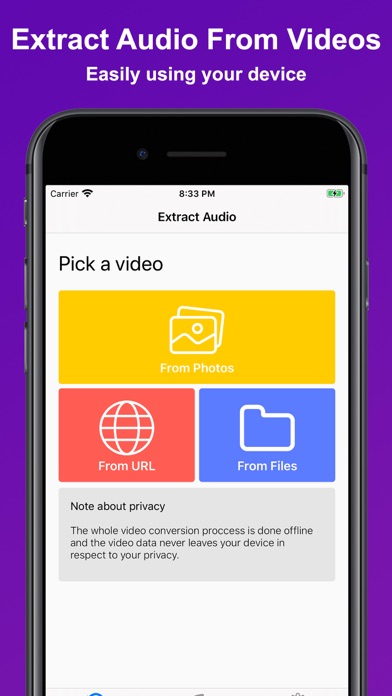 Screenshot #1 pour Audio Maker - video to audio