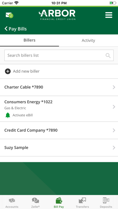 Arbor Financial Mobile Banking Screenshot