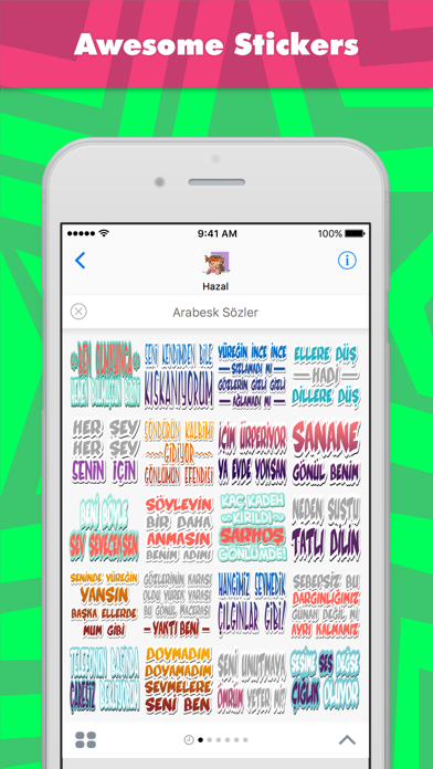 Arabesk Sözler çıkartmaları Screenshot 1 - AppWisp.com Arabesk Sözler çıkartmaları Screenshot 1 - AppWisp.com