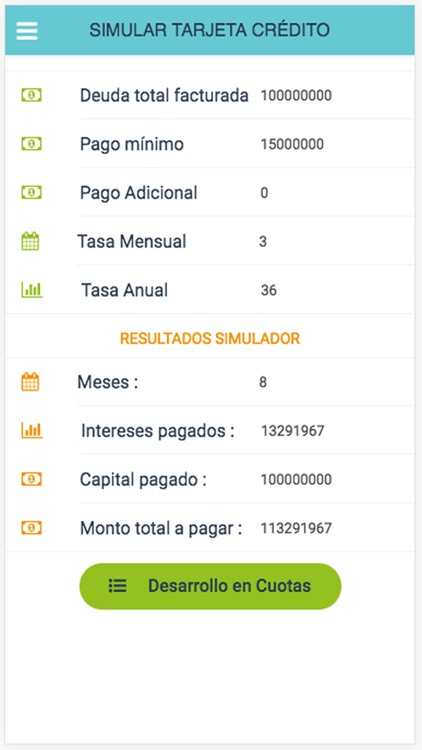 Simulador Pago Tarjeta Credito screenshot-3