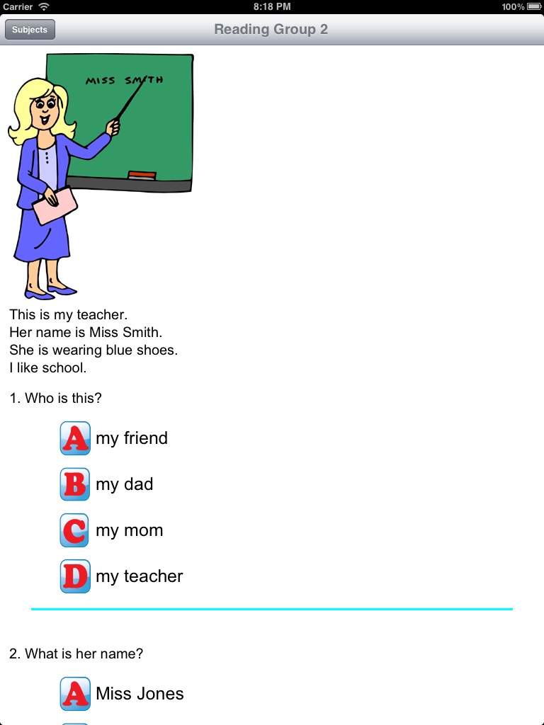 1st Grade Reading Comprehension screenshot 3