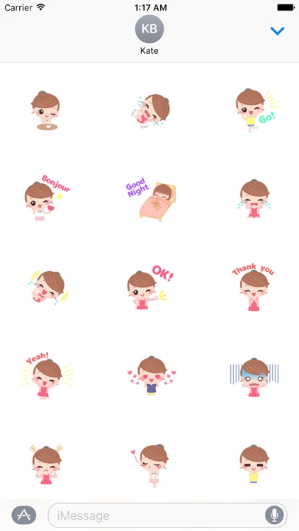 Sweet And Cute Girl Stickers