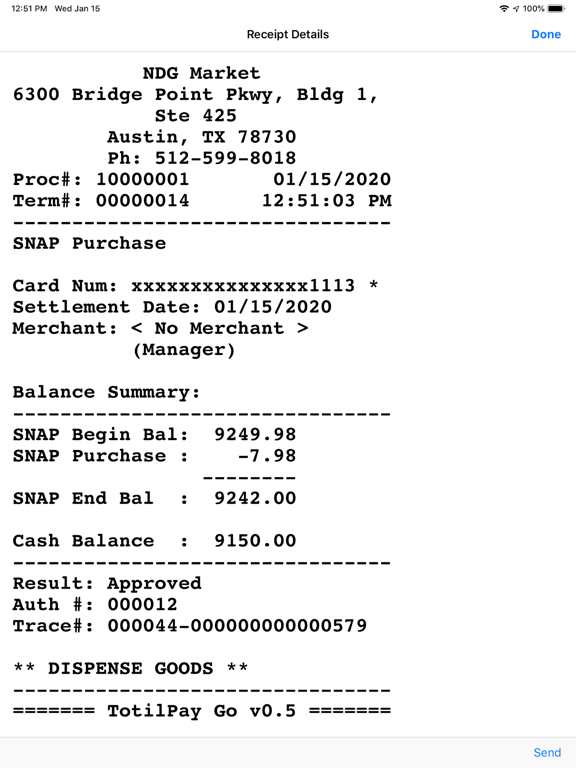 TotilPay Go iPad screenshot 5 - Business app