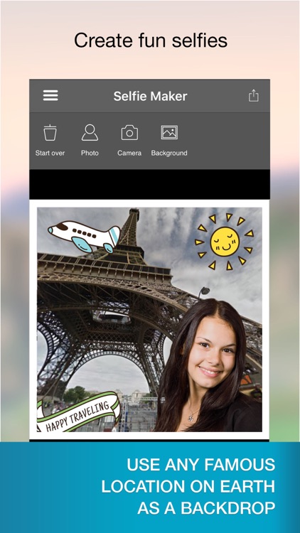 Selfie Maker - fake location with landmark photos screenshot-0